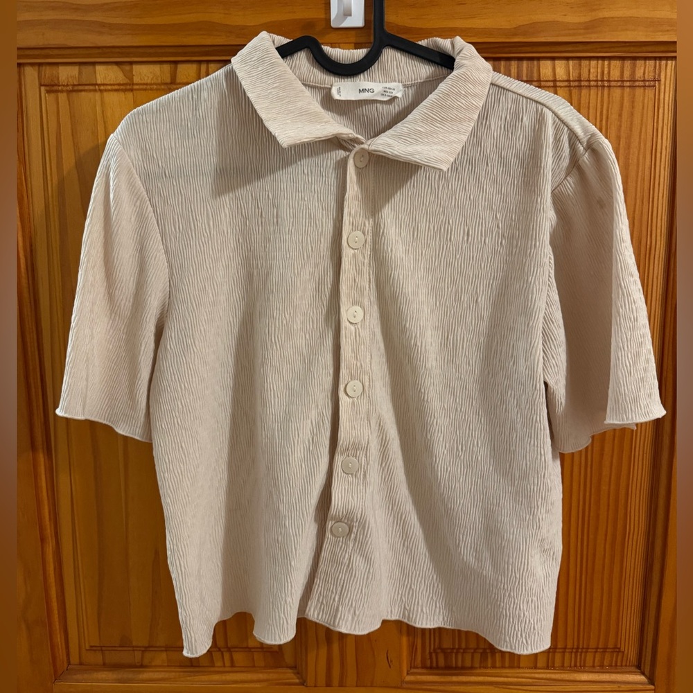 MANGO shirt in beige